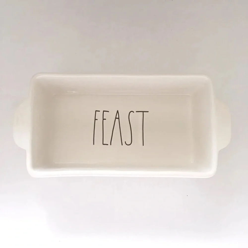 Rae Dunn Feast Thanksgiving Loaf Pan